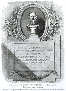 Grób Salvino Armati (zm. 1317), ryty przez F. Simona, frontyspis z „Hygiene de la Vue”, Arthur Chevalier (1830-72) 1861 autorstwa E. David