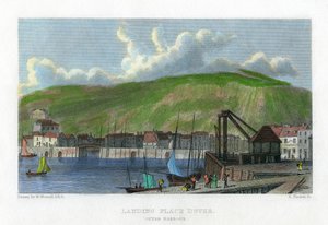 Miejsce lądowania, zewnętrzny port, Dover, Kent, XIX wiek.