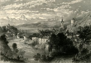 "Laufenburg", ok. 1872 r. autorstwa E I Roberts