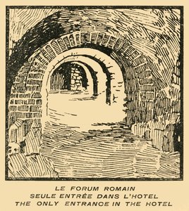 Wejście tylko na Forum Romanum w Hotelu - Wejście z Hotelu na Forum Romanum, ok. 1920r.