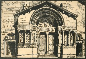 "St-Trophime - Le Portail - Portal kościoła St-Trophime", ok. 1920r.