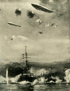 Brytyjski nalot na Cuxhaven, Boże Narodzenie, 1914, c1920. autorstwa E. S. Hodgson