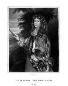 David Leslie, Lord Newark, szkocki oficer kawalerii, 1827. autorstwa E. Scriven