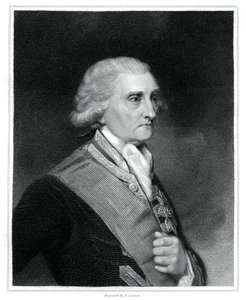 George Brydges Rodney, 1. baron Rodney, brytyjski oficer marynarki, 1833. autorstwa E. Scriven