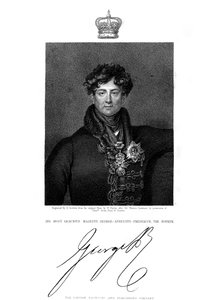 Jerzy IV, król Wielkiej Brytanii i Irlandii oraz Hanoweru, XIX wiek. autorstwa E. Scriven