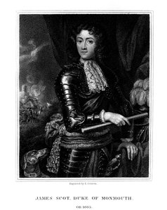 James Scott, 1. książę Monmouth, przez niektórych uznawany za Jakuba II z Anglii, 1826.