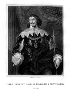 Philip Herbert, 4. hrabia Pembroke, dworzanin i polityk, 1828. autorstwa E. Scriven