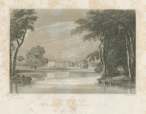 Rolleston Hall: grawerowanie liniowe, bd [ok. 1840] autorstwa E Stalker
