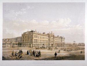 Pałac Buckingham, Londyn, 1852 r. autorstwa E Walker
