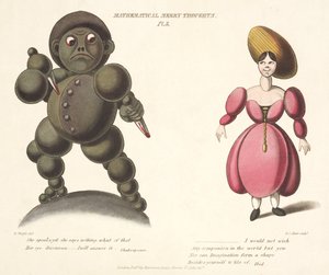 Pl.3 z Mathematical Merry Thoughts, grawerowane przez F.C. Polowanie, ok.1820-30 autorstwa E. after Wright