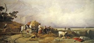 Harves in the Highlands (akwarela na papierze) autorstwa E. and Callcott A. W. Landseer