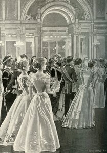 Recepcja państwowa w Pałacu Buckingham: Wejście księcia i księżnej Walii, c1897