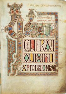 Ewangelie Lindisfarne, 715-721. autorstwa Eadfrith,