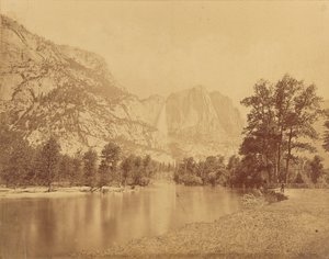 Wodospad Yosemite. (Wielki Niedźwiedź Grizzly.) Wodospad 2600 stóp.