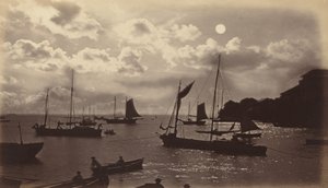 Moonlight Effect-Zatoka Panamy, 1877. autorstwa Eadweard Muybridge