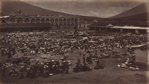 Plaza i Pałac Wicekróla-Antigua de Guatemala, 1877. autorstwa Eadweard Muybridge