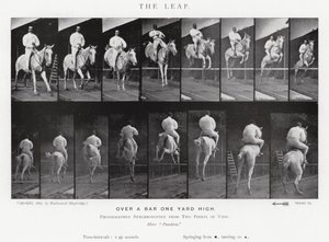 Eadweard Muybridge: The Leap (zdjęcie czarno-białe) autorstwa Eadweard Muybridge
