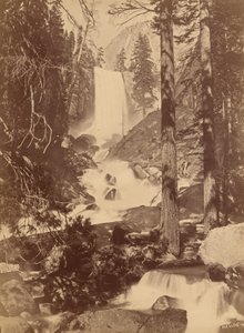 Pi-wy-ack (Cataract of Diamonds), wodospad Vernal, dolina Yosemite, Kalifornia, 1867 (zdjęcie) autorstwa Eadweard Muybridge