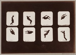 Tabliczka 106. Sportowcy, kręcona letnia akcja autorstwa Eadweard Muybridge
