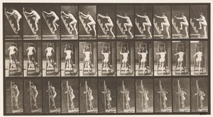 Płyta 110. Wchodzenie po drabinie, dwa kroki na raz autorstwa Eadweard Muybridge