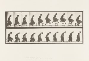 Płyta 156. Skoki; Bieganie prosto wzwyż, 1885 autorstwa Eadweard Muybridge