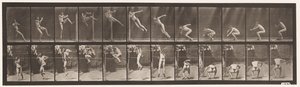 Płyta 157. Skoki; Bieganie Twist wzwyż autorstwa Eadweard Muybridge