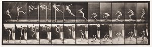 Płyta 158. Skoki; Bieganie Twist Skok wzwyż (buty) autorstwa Eadweard Muybridge