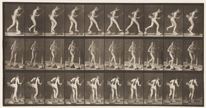 Tablica 177. Przeprawa przez strumyk na stepach z wędką i koszem autorstwa Eadweard Muybridge