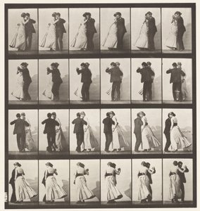 Płyta 197. Walc tańczący, dwa modele autorstwa Eadweard Muybridge
