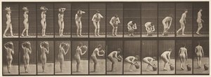 Płyta 225. Zdejmowanie słoika z wodą z ramienia na ziemię autorstwa Eadweard Muybridge
