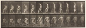 Tabliczka 236. Umieszczanie Diary i siadanie, 1885 autorstwa Eadweard Muybridge