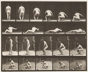 Płyta 257. Leżąc na ziemi, 1885 autorstwa Eadweard Muybridge