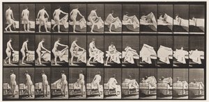 Płyta 263. Wchodzenie do łóżka autorstwa Eadweard Muybridge