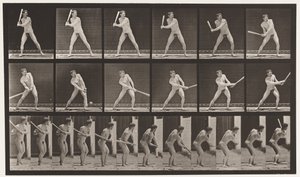 Płyta 275.Baseball; Odbijanie (niska piłka) autorstwa Eadweard Muybridge