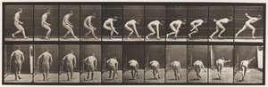 Tabliczka 287. Baseball; Bieganie i podnoszenie piłki autorstwa Eadweard Muybridge