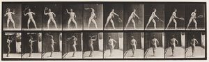 Płyta 294. Tenis na trawniku; Porcja autorstwa Eadweard Muybridge