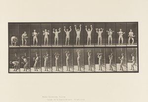 Płyta 322. Hantle do podnoszenia mężczyzn autorstwa Eadweard Muybridge