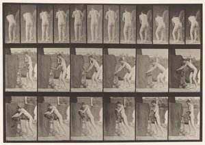 Płyta 394. Obracanie korby autorstwa Eadweard Muybridge