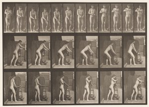 Płyta 395. Obracanie korbką autorstwa Eadweard Muybridge