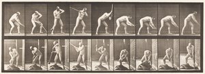 Talerz 396. Walenie młotkiem autorstwa Eadweard Muybridge