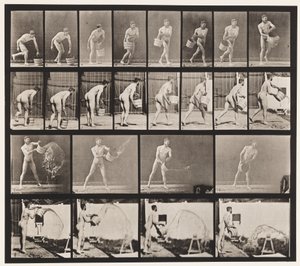 Talerz 400. Wiadro opróżniania wody, 1872-1885 autorstwa Eadweard Muybridge