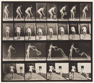 Płyta 401. Wiadro opróżniania z wodą autorstwa Eadweard Muybridge
