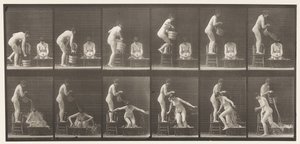 Tabliczka 406. Dwa modele, 8 wiader do nalewania wody powyżej 1 autorstwa Eadweard Muybridge