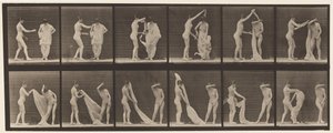 Talerz 427. Toaleta; Dwa modele autorstwa Eadweard Muybridge