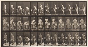 Talerz 435. Prasowanie odzieży autorstwa Eadweard Muybridge