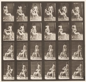 Talerz 451. Dwa modele, 8 filiżanek herbaty, 1 filiżanka i napoje, 1872-1885 autorstwa Eadweard Muybridge
