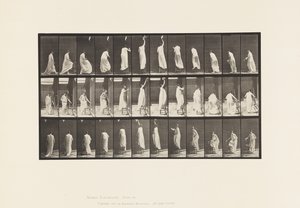 Płyta 459. Wchodzenie na krzesło, wchodzenie i schodzenie, 1885 autorstwa Eadweard Muybridge