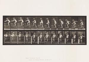 Tabliczka 473. Dziecko idące po schodach autorstwa Eadweard Muybridge