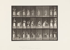 Talerz 516. Różne ruchy ze dzbanem na wodę autorstwa Eadweard Muybridge