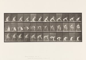 Tabliczka 538. Podwójna Amputacja Ud; Chłopak; A, posuwając się do przodu autorstwa Eadweard Muybridge